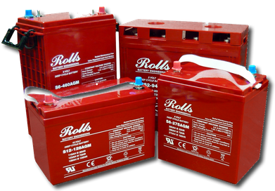 Rolls AGM batterier 4, 6 og 12V
